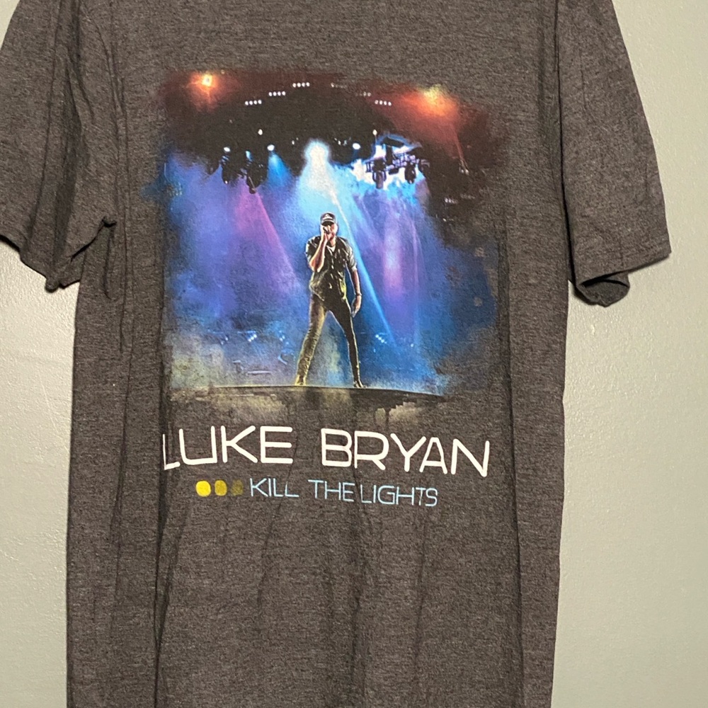 Luke Bryan Kill the Lights 2016-17 Tour Gray Unisex L Short Sleeve Tee Shirt